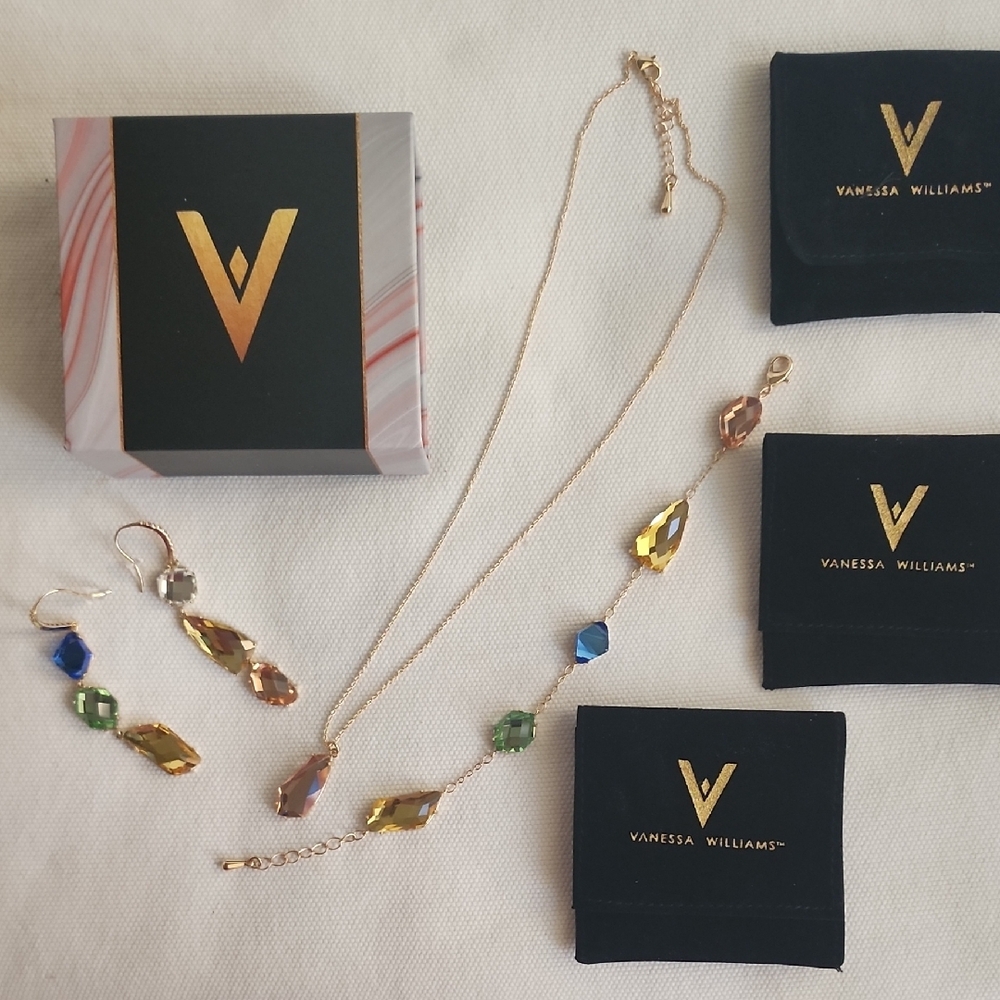 Gold and Blue Gemstone Necklace Minimalist Design